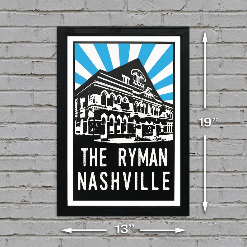 Limited Edition Ryman Auditorium Poster, The Ryman, Nashville TN Poster Art Print 13x19 image 8