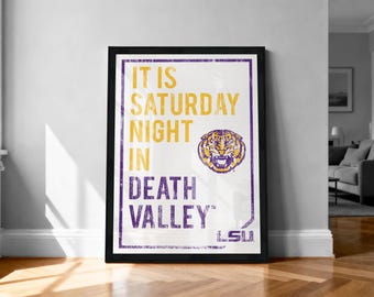 LSU Tigers Poster - It Is Saturday Night In Death Valley Poster Art Print