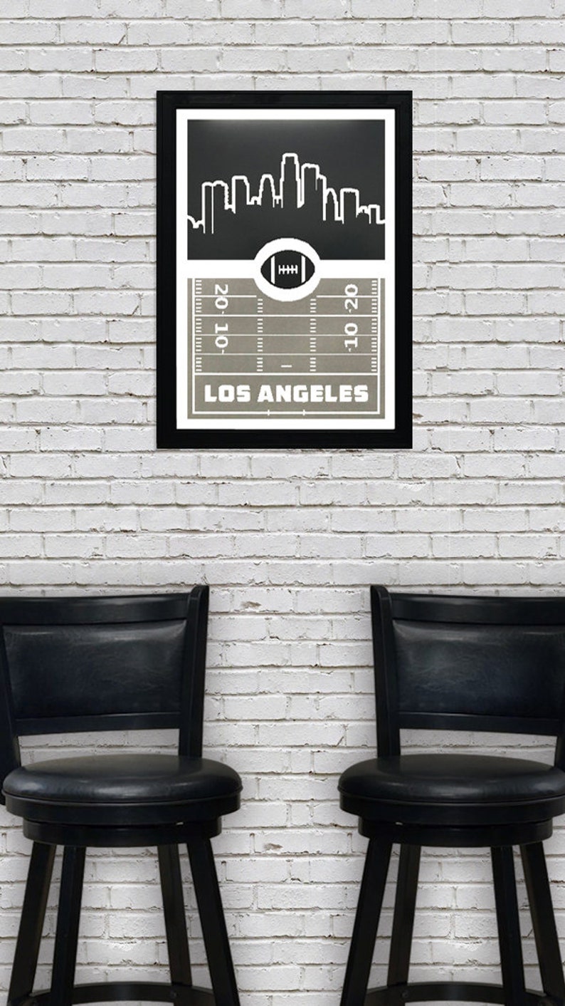 Limited Edition Los Angeles Raiders Poster - Retro Art Print - 13x19" image 6