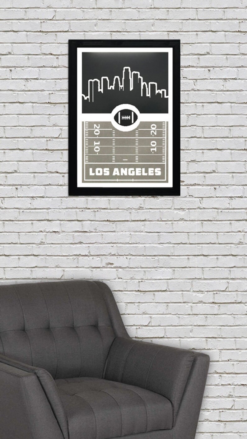 Limited Edition Los Angeles Raiders Poster - Retro Art Print - 13x19" image 8