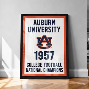 Póster del Campeonato Nacional de los Auburn Tigers de 1957 (Impresión Artística)