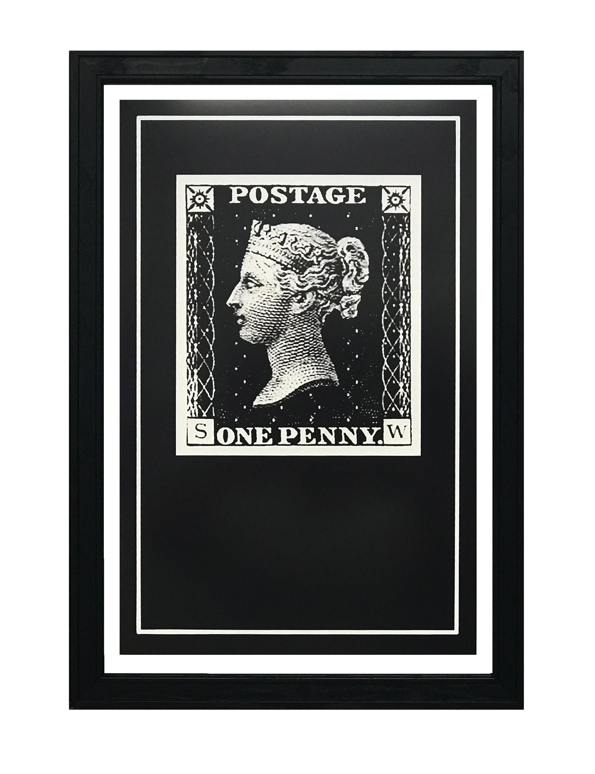 Limited Edition Penny Black - Vintage Postage Stamp Art Poster