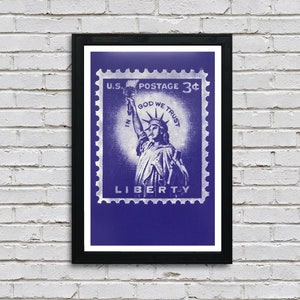 Statue of Liberty Stamp Art Print: 1954 Liberty Series