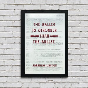 Abraham Lincoln Quote Print: Political Art Poster (13x19")
