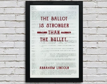 Abraham Lincoln Quote Print: Political Art Poster (13x19")