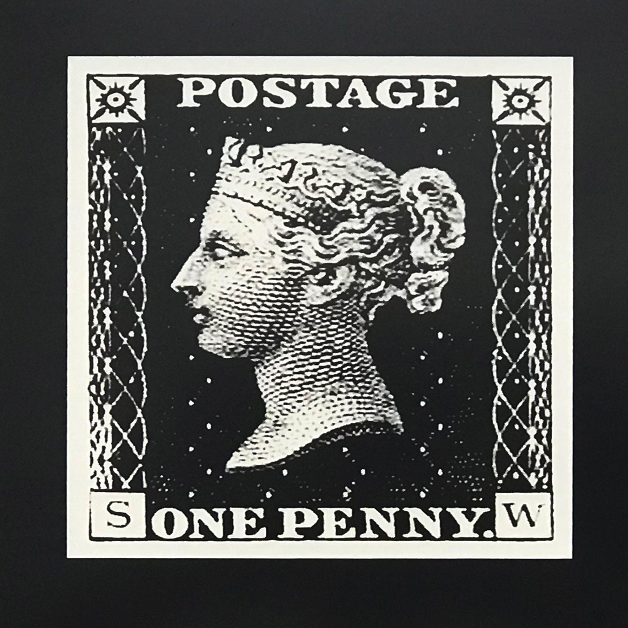 Penny Black Vintage Postage Stamp Art Poster 13x19 Etsy