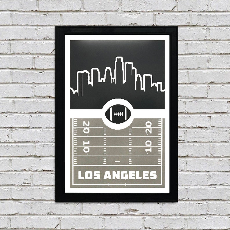Limited Edition Los Angeles Raiders Poster - Retro Art Print - 13x19" image 1
