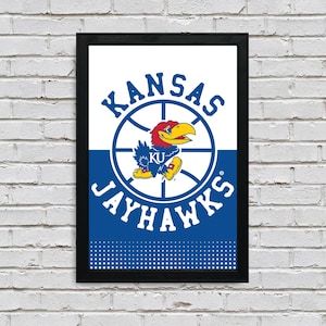 Limited Edition Kansas Jayhawks College Basketball Poster Art Print - 13x19&quot; - Gifts for Jayhawks Fans