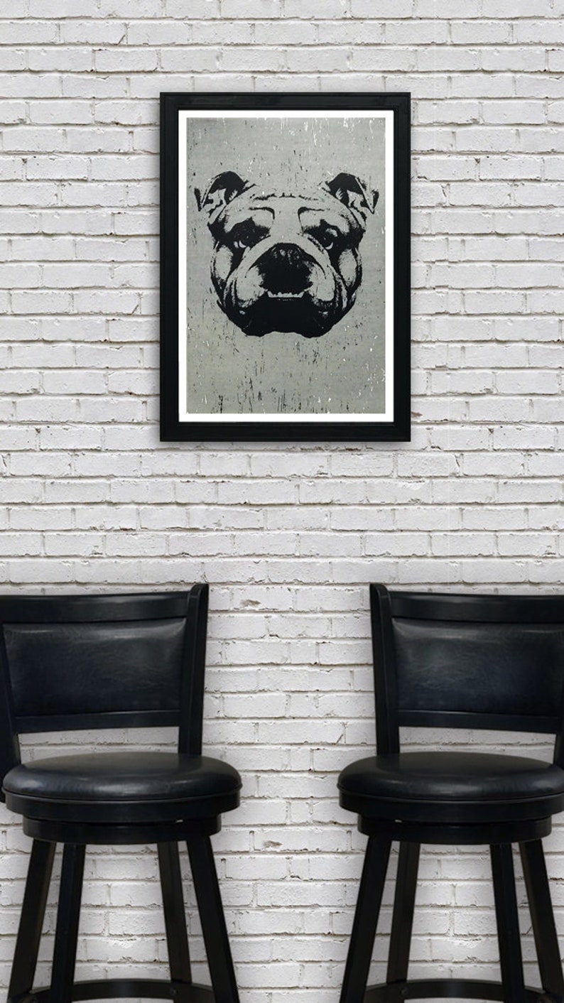Póster artístico de Bulldog inglés de edición limitada - Regalos para los amantes de los perros - 13x19" imagen 6