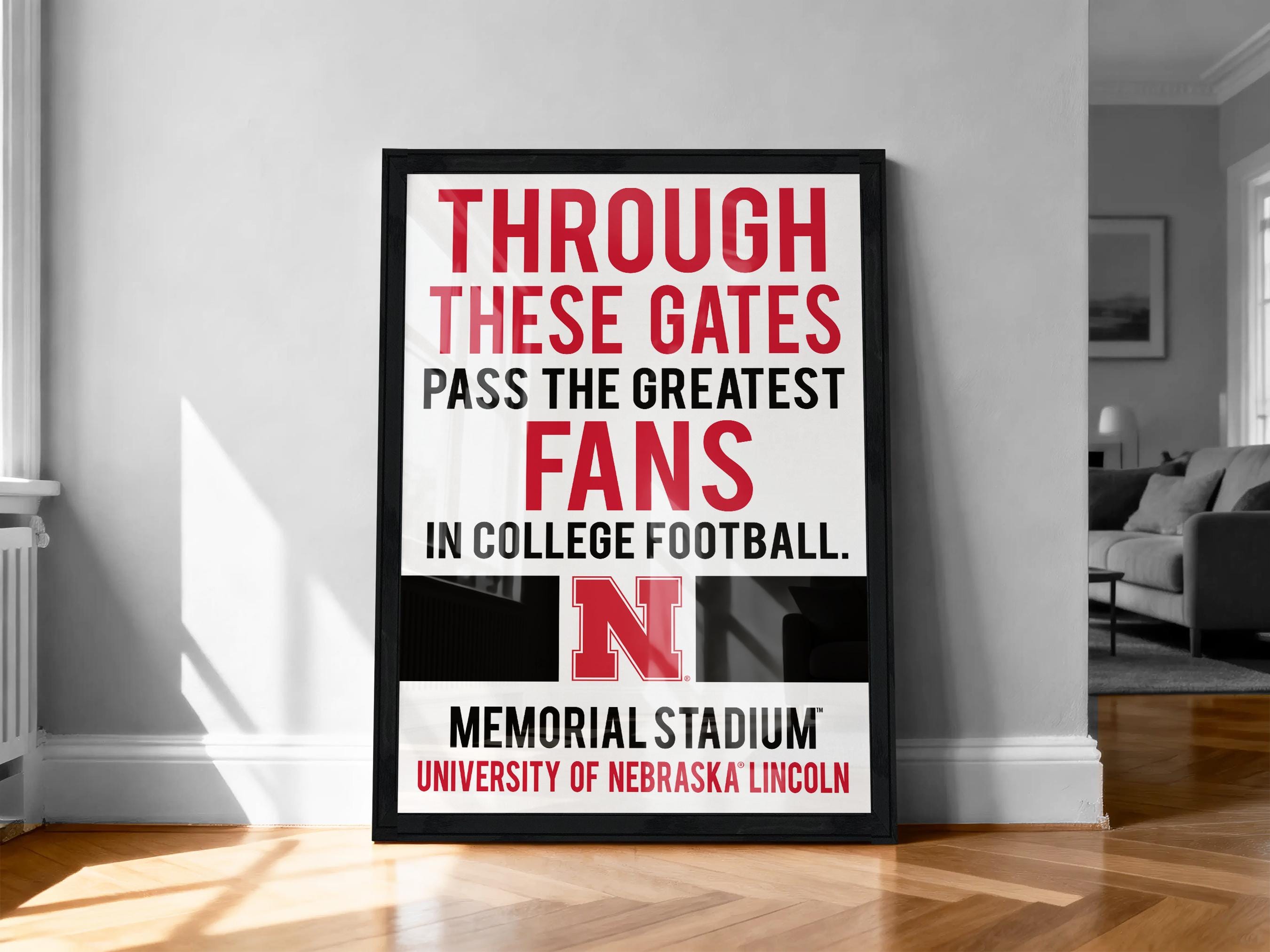 Nebraska Cornhuskers Poster - Through These Gates Art Print