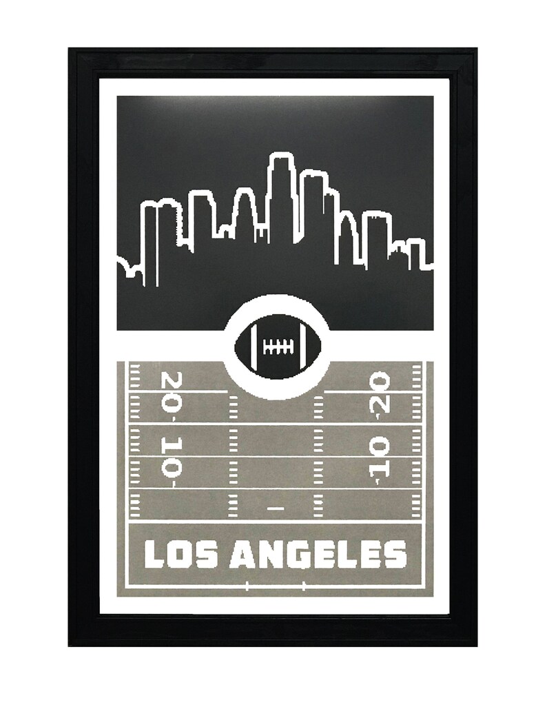 Limited Edition Los Angeles Raiders Poster - Retro Art Print - 13x19" image 2