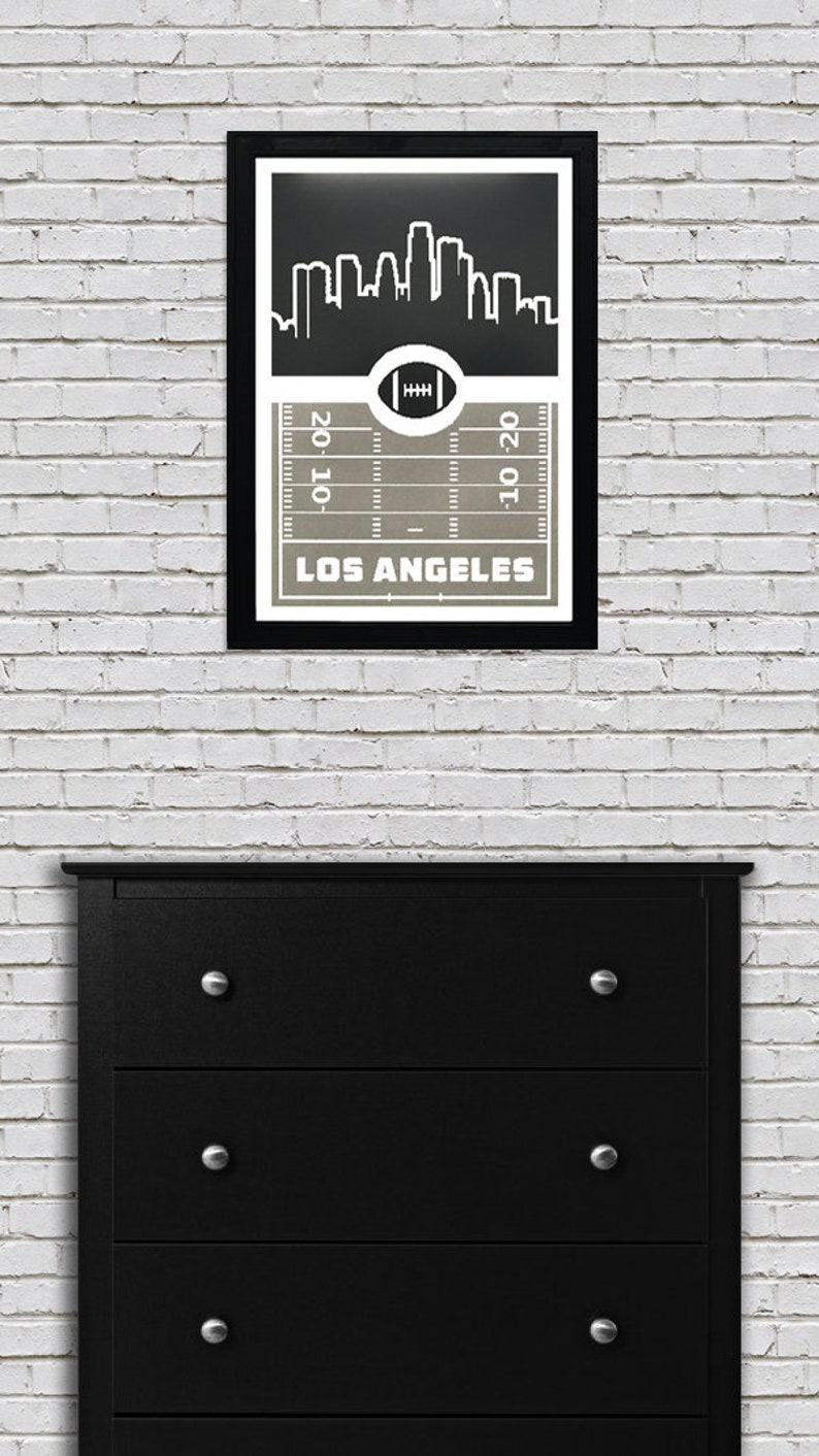 Limited Edition Los Angeles Raiders Poster - Retro Art Print - 13x19" image 5