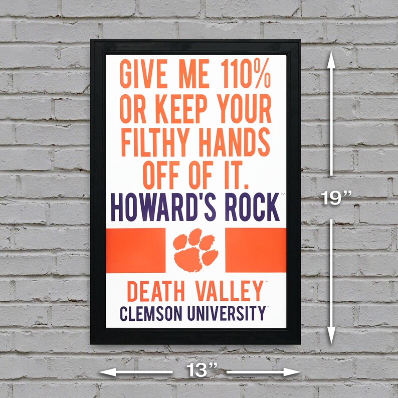 Howard's Rock Clemson Tigers Art Print: Officially Licensed 13x19" image 9