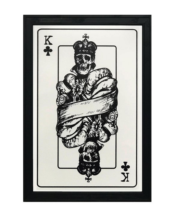 King of Clubs Art Print: Skull Poker Card - Limited Edition - Etsy