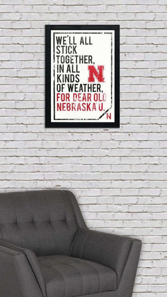Nebraska Cornhuskers Gift Dear Old Nebraska U Fight Song Etsy See more of dear old nebraska u. etsy