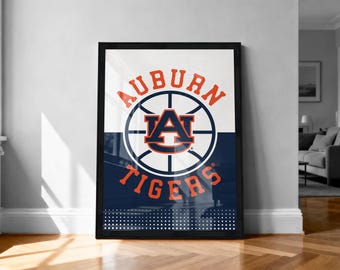 Auburn Tigers Poster - College Basketball Art Print