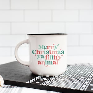 Merry Christmas ya filthy animal Retro SVG cut file, funny christmas shirt svg, funny Christmas quote png - Commercial Use, Digital File image 3