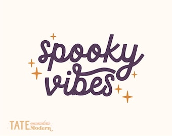 Spooky vibes SVG cut file - Retro halloween svg, boho halloween shirt svg, boho spooky svg, mama halloween svg- Commercial Use, Digital File