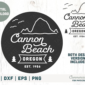 Cannon Beach Oregon SVG Cut File - Oregon Coast svg, Oregon svg, West coast svg, PNW svg, Oregon tourist - Commercial Use, Digital File