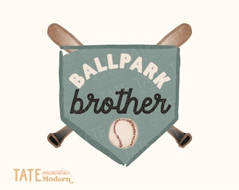 Ballpark Brother PNG file - watercolor baseball png, baseball kid png, green baseball png - Commercial Use, Digital File