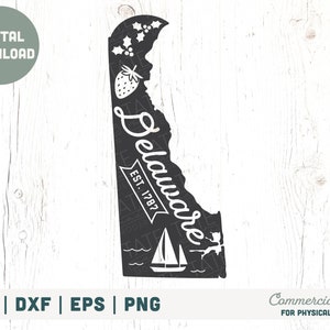 Vintage Delaware SVG cut file - Delaware home svg, Delaware state symbols svg, Delaware shirt PNG - Commercial Use, Digital File