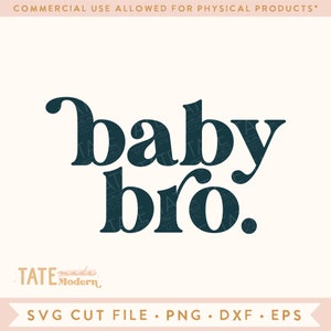 File di taglio Baby Bro SVG - Retro fratellino in formato SVG, Retro nuovo bambino in formato SVG, figli fratelli in formato SVG, fratellino PNG - Uso commerciale, File digitale