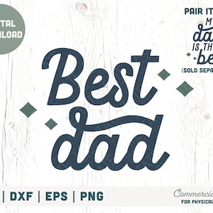 Mejor papá Retro SVG archivo de corte - Día del Padre svg, Cool papá svg, Camisa del día del padre svg, papá svg para sombrero - Uso comercial, Archivo digital
