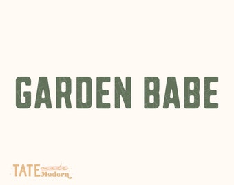 Garden babe SVG cut file - Retro summer garden svg, little girl summer svg shirt, Plant lady svg- Commercial Use, Digital File