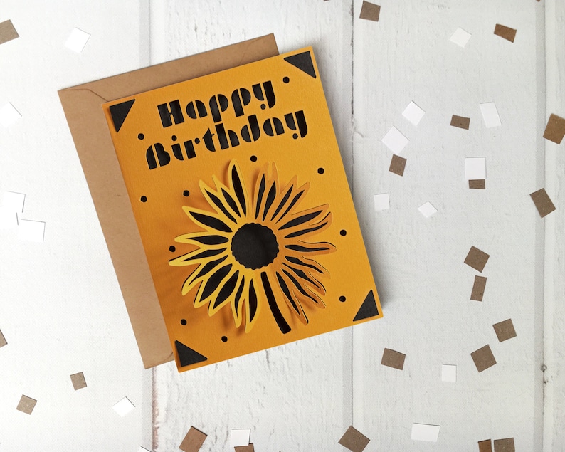 Download Cricut Joy Happy Birthday Sunflower Pop-Up Card SVG Insert ...