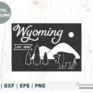 vintage Wyoming SVG cut file - Wyoming home svg, Wyoming state symboles svg, Wyoming map svg, Wyoming png - Utilisation commerciale, Fichier numérique