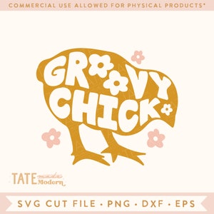 Groovy Küken SVG geschnitten Datei - Retro Ostern svg, Ostern Mädchen Shirt svg, hoppy Ostern png, Flower Power png - kommerzielle Nutzung, digitale Datei