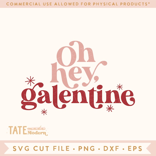 Oh hey, galentine SVG cut file, Retro Valentine girl shirt svg, Girl squad Valentine's Day svg, girl power svg- Commercial Use, Digital File