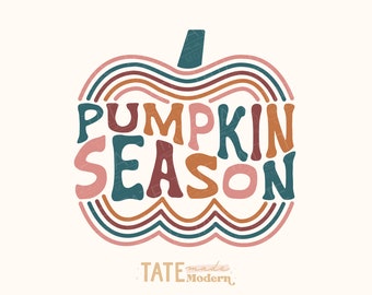 Pumpkin Season retro SVG cut file - Retro fall svg, kid fall shirt svg, pumpkin patch svg, fall mama svg - Commercial Use, Digital File