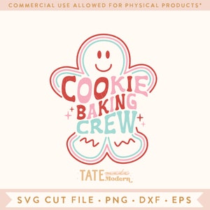Cookie Baking Crew Retro SVG geschnitten Datei, Weihnachtsbäckerei svg, Lebkuchen Shirt svg, Sublimation PNG - kommerzielle Nutzung, digitale Datei