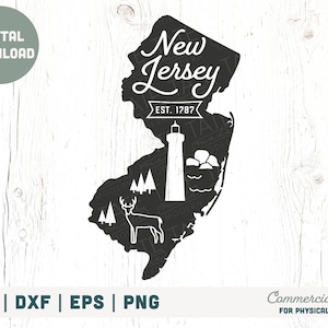 Vintage New Jersey SVG geschnitten Datei - New Jersey Zuhause svg, New Jersey Zustand Symbole svg, New Jersey retro png - kommerzielle Nutzung, digitale Datei