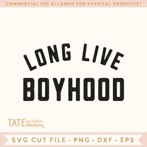 Long Live Boyhood SVG file di taglio - Minimal retrò ragazzo in formato SVG, Retro fratello in formato SVG, figli fratelli in formato SVG, ragazzo cappuccio png - Uso commerciale, File digitale