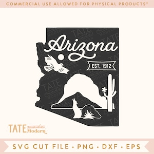 fichier de coupe vintage Arizona SVG - Arizona home svg, svg de l'État du sud-ouest de l'Arizona, svg de symboles de l'État de l'Arizona, sedona svg - usage commercial, fichier numérique
