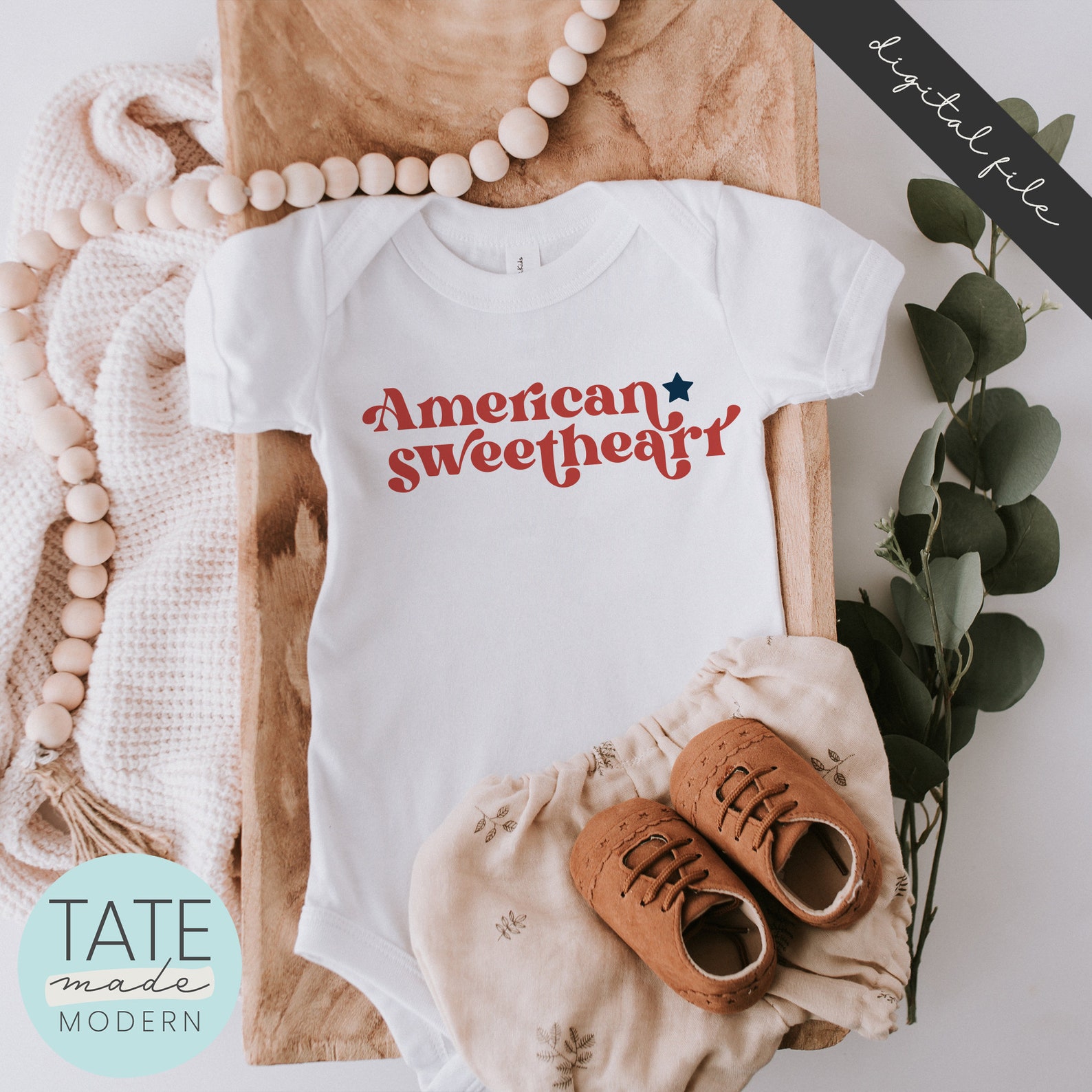 American sweetheart SVG cut file Retro 4th of July girl ...