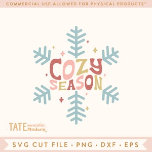 Przytulny sezon Retro SVG plik do cięcia, zimowe wibracje svg, przytulne wibracje PNG do sublimacji, świąteczna koszulka svg - Użytek komercyjny, plik cyfrowy