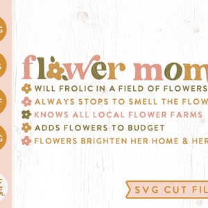 Fiore mamma definizione SVG file di taglio - Retro boho summer svg, flower farm svg, png floreale retrò - Uso commerciale, File digitale