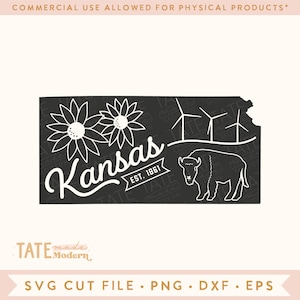 Vintage Kansas SVG cut file - Kansas home svg, Kansas state svg for shirt, Kansas map svg - Commercial Use, Digital File