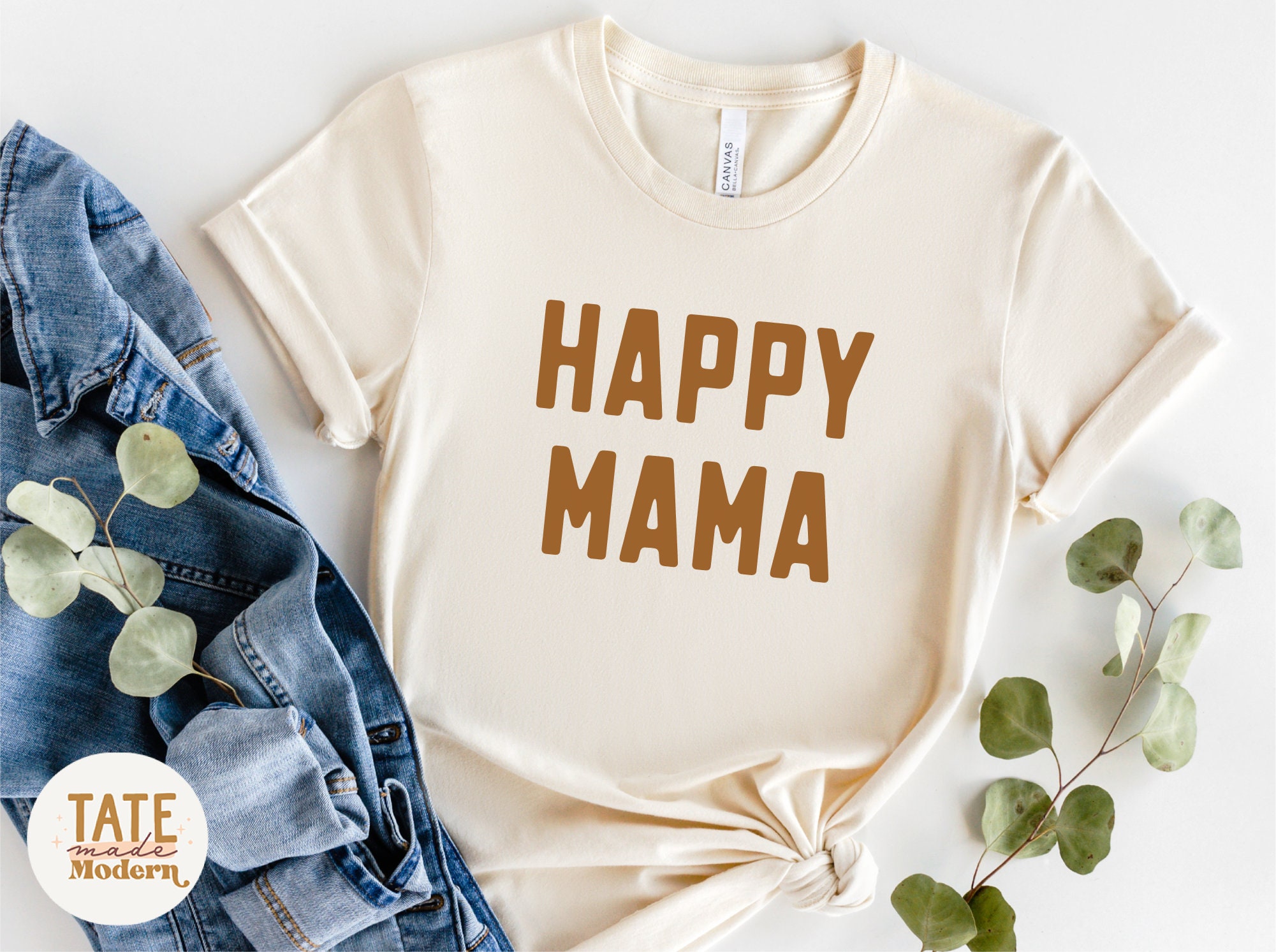 Happy Mama SVG Cut File - Retro Mama Svg, Happy Mama Png, Minimal
