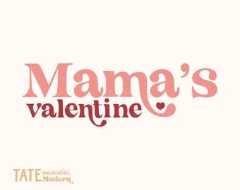Mama's Valentine Retro SVG cut file bundle - little girl valentine shirt svg, mama's boy valentine png - Commercial Use, Digital File
