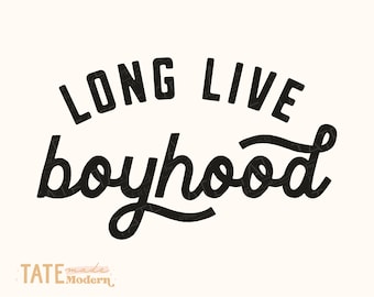 Lang leve de jongens SVG-bestand knippen - minimale retro jongen svg, retro broer svg, zonen broers svg, jongenskap png - commercieel gebruik, digitaal bestand