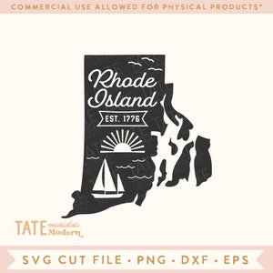 Vintage Rhode Island SVG gesneden bestand - Rhode Island home SVG, New England Staten SVG, Rhode Island kustlijn SVG - commercieel gebruik, digitaal bestand
