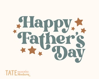 Happy Father's Day SVG cut file - Retro Father's Day svg, daddy son shirt svg, happy Father's Day boy png - Commercial Use, Digital File