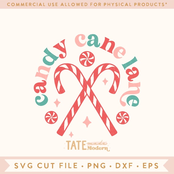 Candy cane lane Retro SVG cut file, Peppermint season shirt svg, cute candy cane svg, retro peppermint png - Commercial Use, Digital File