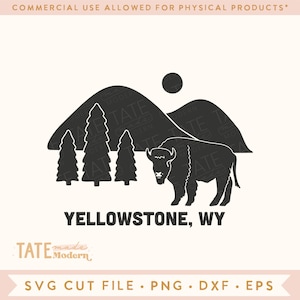 Yellowstone National Park retro SVG cut file, Yellowstone Wyoming png, Wyoming state retro svg - Commercial Use, Digital File