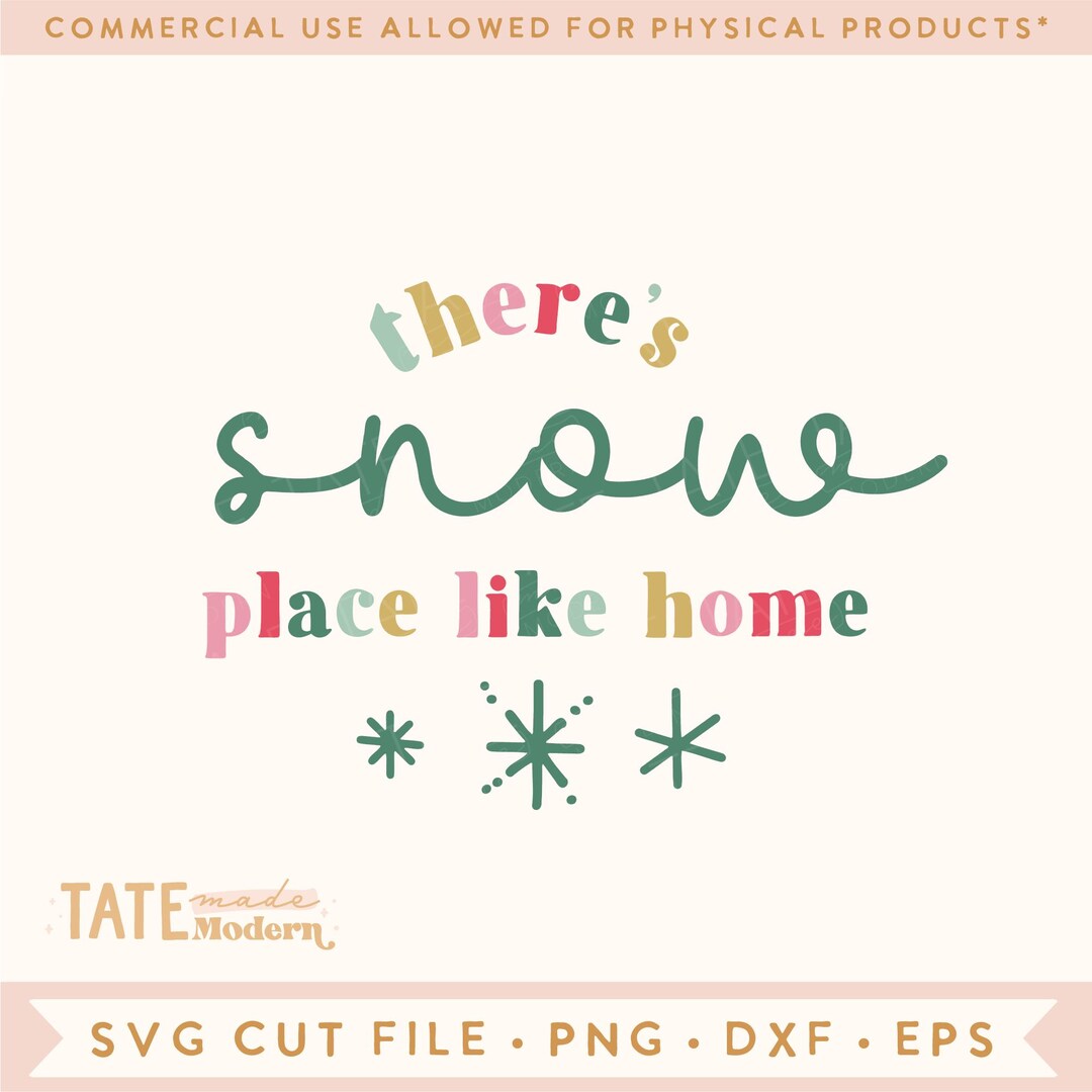 There's SNOW Place Like Home SVG Cut File, Homebody Svg, Bookish Snow ...