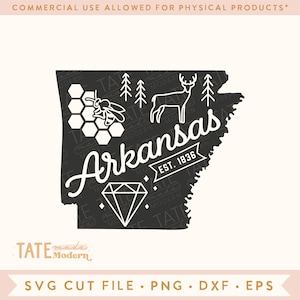 Vintage Arkansas SVG gesneden bestand - Arkansas home SVG, Arkansas Diamond SVG, Arkansas State symbolen, Arkansas kaart - commercieel gebruik, digitaal bestand